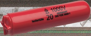 Selbstklemm-Tüllen / Isoliertülle 1000V - 100 mm Länge, 10 mm Durchmesser